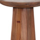 19" Brown Solid Wood Round Pedestal End Table