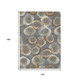 10' X 14' Gray Ivory And Copper Geometric Washable Indoor Outdoor Area Rug