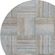 8' Taupe Lavender And Gray Round Geometric Washable Indoor Outdoor Area Rug