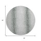 8' Gray And White Round Animal Print Washable Indoor Outdoor Area Rug