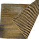 2' X 3' Black And Brown Jute Striped Hand Woven Area Rug