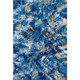 8' X 10' Blue Ivory And Gold Abstract Washable Indoor Outdoor Area Rug