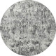 8' Gray Brown And Ivory Round Abstract Washable Indoor Outdoor Area Rug