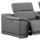 Battleship Gray Leather Power Reclining L Shaped Six Piece Corner Sectional With Console