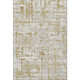 9' X 12' Camel And Ivory Abstract Distressed Washable Area Rug With UV Protection