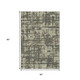 5' X 8' Brown And Beige Abstract Distressed Washable Area Rug With UV Protection