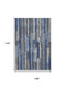 9' X 12' Blue Ivory And Gray Abstract Distressed Washable Area Rug With UV Protection
