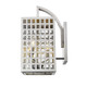 White And Clear Three Light Seeded Dimmable Outdoor Hanging Lights With Nickel Shades