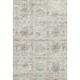 3' X 5' Linen And Ivory Floral Medallion Distressed Washable Area Rug With UV Protection