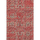 10' X 14' Red And Beige Floral Medallion Distressed Washable Area Rug With UV Protection