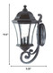 Black And Clear Three Light Hammered Dimmable Outdoor Hanging Lights With Black Shades