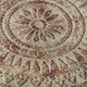 3' X 5' Burnt Sienna And Ivory Medallion Washable Area Rug With UV Protection