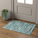 3' X 5' Turquoise Teal Blue And Gray Abstract Washable Area Rug With UV Protection