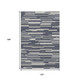 10' X 14' Gray Charcoal And Ivory Abstract Washable Area Rug With UV Protection