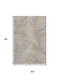 5' X 8' Coffee Ivory And Gray Botanical Leaves Washable Area Rug With UV Protection