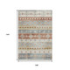9' X 12' Desert Sand Rust And Ivory Tribal Washable Area Rug With UV Protection