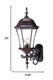 Dark Brown Ornamental Carousel Lantern Wall Light