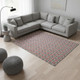 10' X 14' Red Black And Ivory Geometric Washable Area Rug With UV Protection