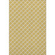 5' X 8' Gold And Ivory Geometric Washable Area Rug With UV Protection