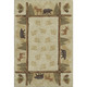 10' X 14' Brown Beige And Rust Animal Print Washable Area Rug With UV Protection