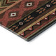 5' X 8' Brown Green And Rust Geometric Washable Area Rug With UV Protection