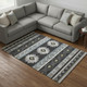 10' X 14' Midnight Gold And Ivory Geometric Washable Area Rug With UV Protection