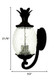 22" Black And Clear Metal and Glass Vanity Flush Mounted Sconce