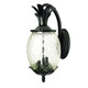 22" Black And Clear Metal and Glass Vanity Flush Mounted Sconce