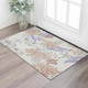 3' X 5' Cinnamon Ivory And Plum Geometric Washable Area Rug With UV Protection