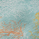 5' X 8' Aqua Orange And Pink Geometric Washable Area Rug With UV Protection