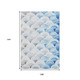 9' X 12' Blue Ivory And Gray Geometric Washable Area Rug With UV Protection