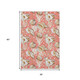 3' X 5' Peach Ivory And Beige Geometric Washable Area Rug With UV Protection