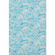 8' X 10' Aqua And Ivory Geometric Washable Area Rug With UV Protection