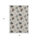 5' X 8' Sand Ivory And Gray Geometric Washable Area Rug With UV Protection