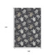 9' X 12' Midnight Ivory And Gray Geometric Washable Area Rug With UV Protection