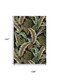 9' X 12' Midnight Green And Brown Geometric Washable Area Rug With UV Protection