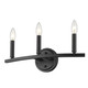 7" Black Metal Vanity Flush Mounted Sconce