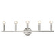 7" Silver Metal Vanity Flush Mounted Sconce