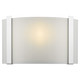 Polished Chrome Wall Sconce with Frosted Glass Shade