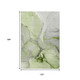10' X 14' Green Gray And Ivory Abstract Washable Area Rug With UV Protection