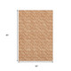 5' X 8' Salmon And Ivory Geometric Washable Area Rug With UV Protection