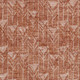 10' X 14' Terra Cotta And Ivory Geometric Washable Area Rug With UV Protection
