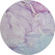 8' Purple Blue And Ivory Abstract Washable Round Rug With UV Protection
