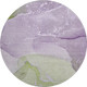 8' Purple Green And Ivory Abstract Washable Round Rug With UV Protection