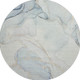 8' Sky Blue And Ivory Abstract Washable Round Rug With UV Protection