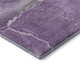 8' Lilac And Ivory Abstract Washable Round Rug With UV Protection