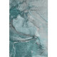 10' X 14' Teal Gray And Ivory Abstract Washable Area Rug With UV Protection