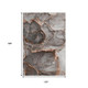10' X 14' Peach And Gray Abstract Washable Area Rug With UV Protection