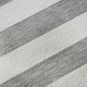 5' X 8' Gray And Ivory Striped Washable Area Rug With UV Protection