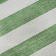 10' X 14' Green And Ivory Striped Washable Area Rug With UV Protection